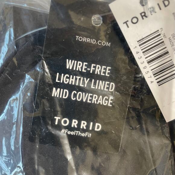 Torrid NWT Crisscross Lattice Peplum Long Swim Dress Black Size 1X Lace-up Bust - Picture 9 of 9